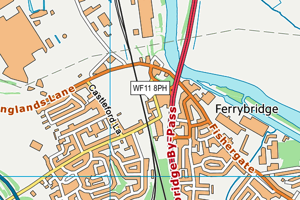 WF11 8PH map - OS VectorMap District (Ordnance Survey)