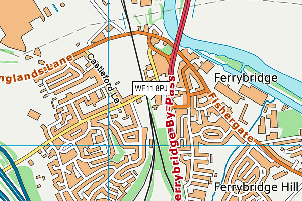 WF11 8PJ map - OS VectorMap District (Ordnance Survey)