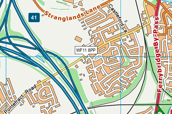 WF11 8PP map - OS VectorMap District (Ordnance Survey)