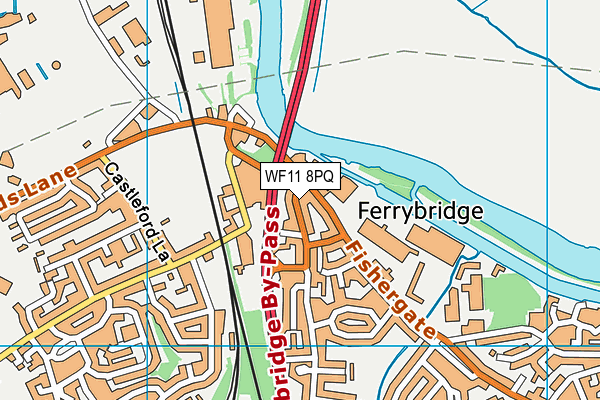 WF11 8PQ map - OS VectorMap District (Ordnance Survey)