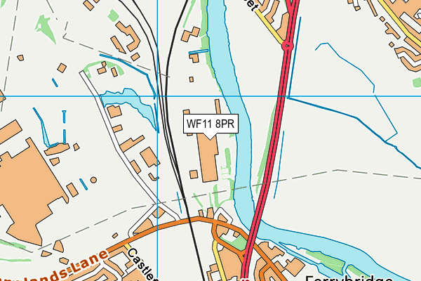 WF11 8PR map - OS VectorMap District (Ordnance Survey)