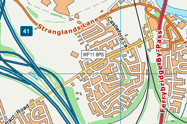 WF11 8PS map - OS VectorMap District (Ordnance Survey)