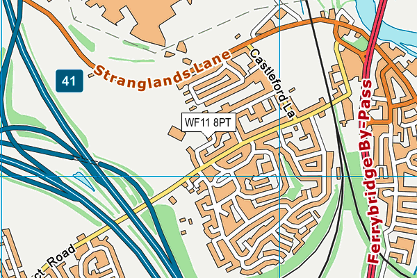WF11 8PT map - OS VectorMap District (Ordnance Survey)