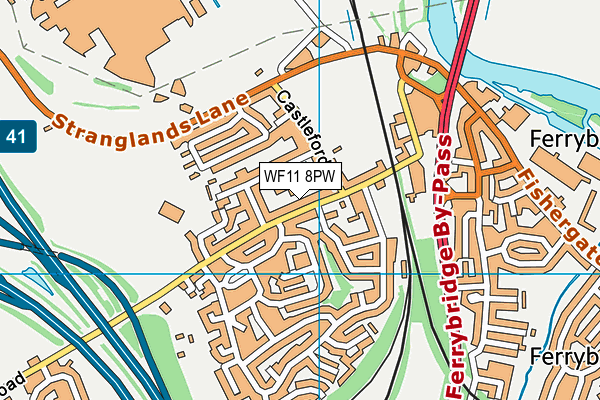 WF11 8PW map - OS VectorMap District (Ordnance Survey)