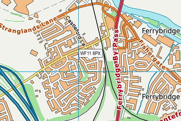WF11 8PX map - OS VectorMap District (Ordnance Survey)