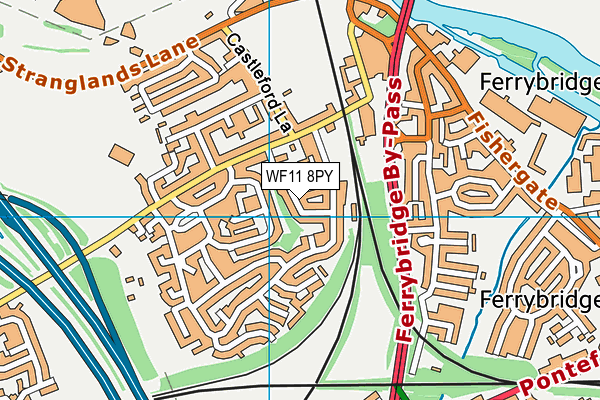 WF11 8PY map - OS VectorMap District (Ordnance Survey)