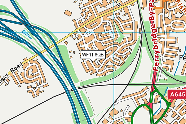 WF11 8QB map - OS VectorMap District (Ordnance Survey)