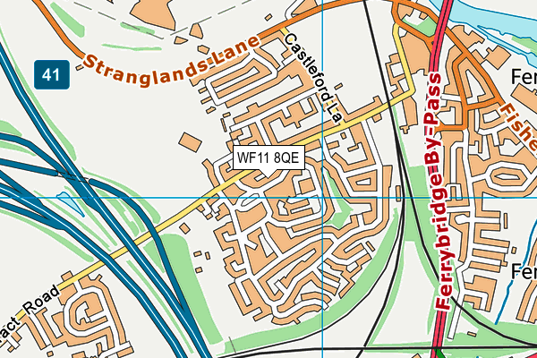 WF11 8QE map - OS VectorMap District (Ordnance Survey)