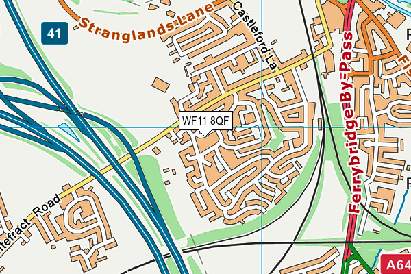 WF11 8QF map - OS VectorMap District (Ordnance Survey)