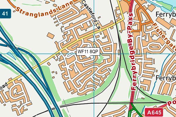 WF11 8QP map - OS VectorMap District (Ordnance Survey)