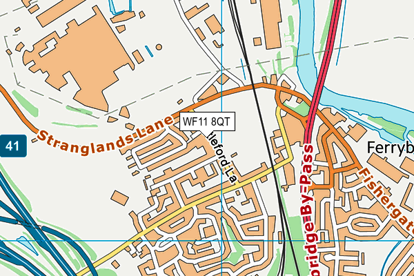 WF11 8QT map - OS VectorMap District (Ordnance Survey)