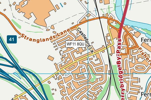 WF11 8QU map - OS VectorMap District (Ordnance Survey)