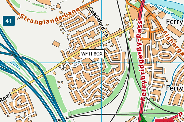 WF11 8QX map - OS VectorMap District (Ordnance Survey)