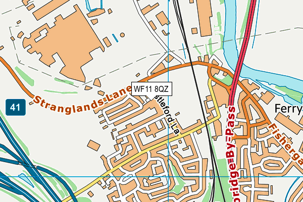 WF11 8QZ map - OS VectorMap District (Ordnance Survey)