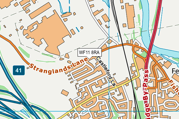 WF11 8RA map - OS VectorMap District (Ordnance Survey)