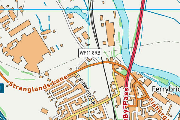 WF11 8RB map - OS VectorMap District (Ordnance Survey)