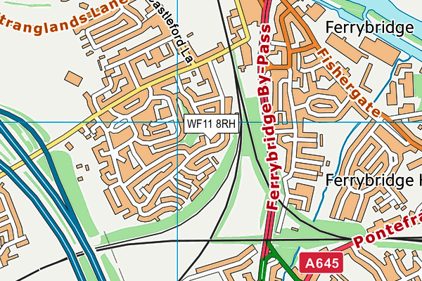 WF11 8RH map - OS VectorMap District (Ordnance Survey)