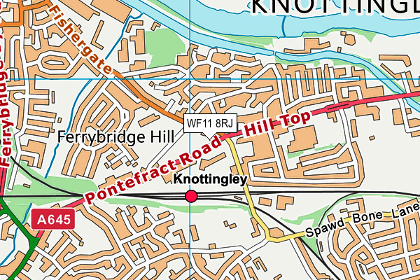 WF11 8RJ map - OS VectorMap District (Ordnance Survey)