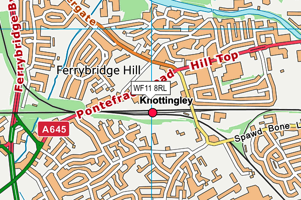 WF11 8RL map - OS VectorMap District (Ordnance Survey)