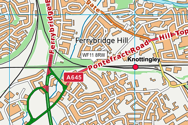 WF11 8RW map - OS VectorMap District (Ordnance Survey)