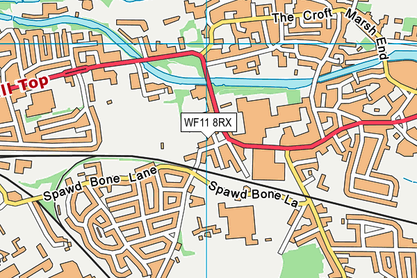 WF11 8RX map - OS VectorMap District (Ordnance Survey)