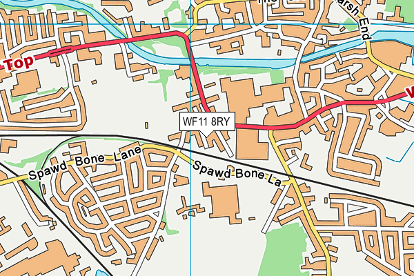 WF11 8RY map - OS VectorMap District (Ordnance Survey)