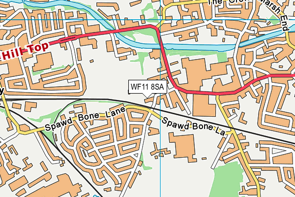 WF11 8SA map - OS VectorMap District (Ordnance Survey)