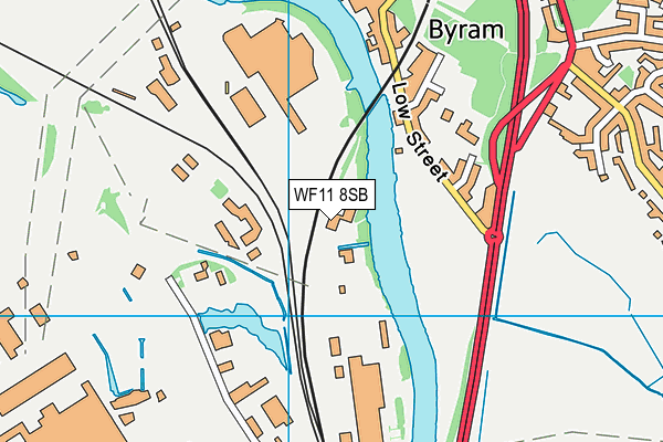 WF11 8SB map - OS VectorMap District (Ordnance Survey)
