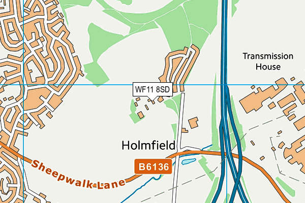 WF11 8SD map - OS VectorMap District (Ordnance Survey)