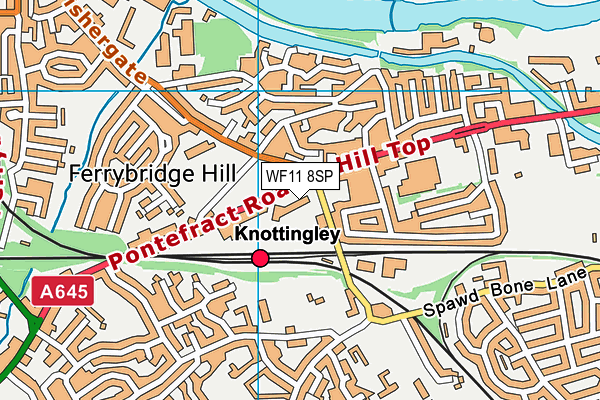 WF11 8SP map - OS VectorMap District (Ordnance Survey)