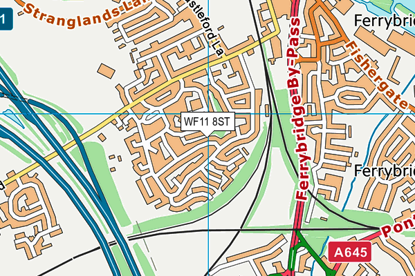 WF11 8ST map - OS VectorMap District (Ordnance Survey)