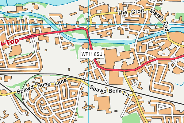 WF11 8SU map - OS VectorMap District (Ordnance Survey)