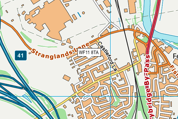 WF11 8TA map - OS VectorMap District (Ordnance Survey)