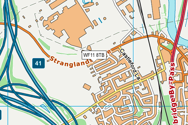 Ferrybridge Power Station Cricket Club map (WF11 8TB) - OS VectorMap District (Ordnance Survey)