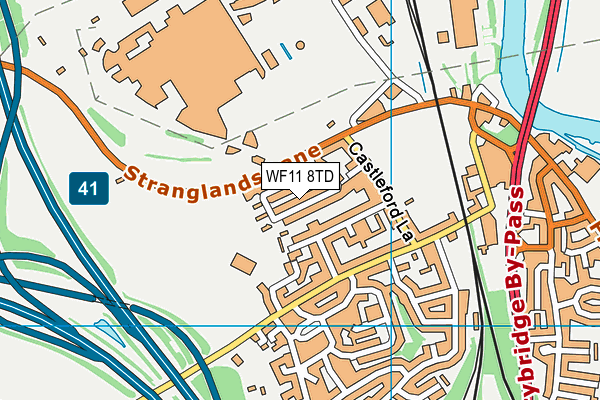 WF11 8TD map - OS VectorMap District (Ordnance Survey)