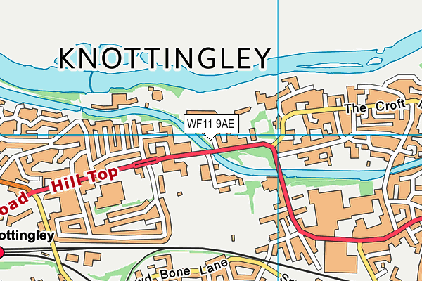 WF11 9AE map - OS VectorMap District (Ordnance Survey)