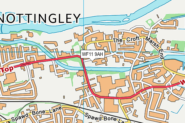 WF11 9AH map - OS VectorMap District (Ordnance Survey)