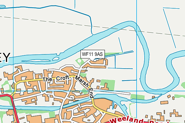 WF11 9AS map - OS VectorMap District (Ordnance Survey)