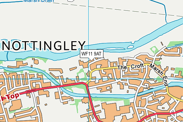 WF11 9AT map - OS VectorMap District (Ordnance Survey)