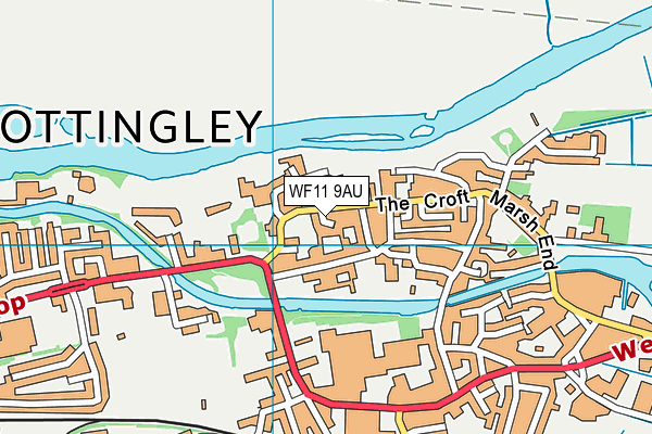 WF11 9AU map - OS VectorMap District (Ordnance Survey)