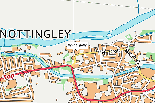 WF11 9AW map - OS VectorMap District (Ordnance Survey)