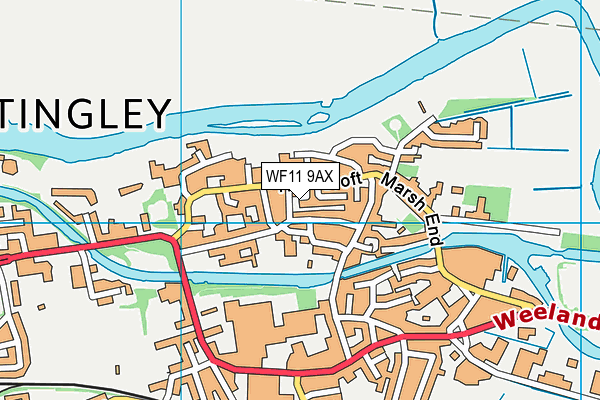 WF11 9AX map - OS VectorMap District (Ordnance Survey)