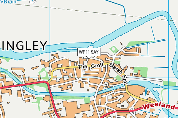 WF11 9AY map - OS VectorMap District (Ordnance Survey)