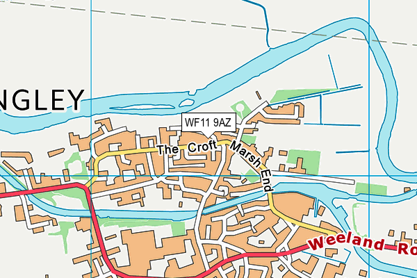 WF11 9AZ map - OS VectorMap District (Ordnance Survey)
