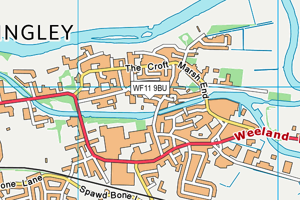 WF11 9BU map - OS VectorMap District (Ordnance Survey)