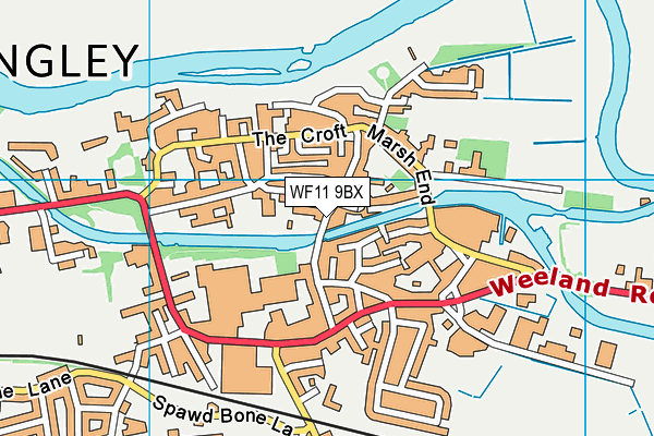 WF11 9BX map - OS VectorMap District (Ordnance Survey)