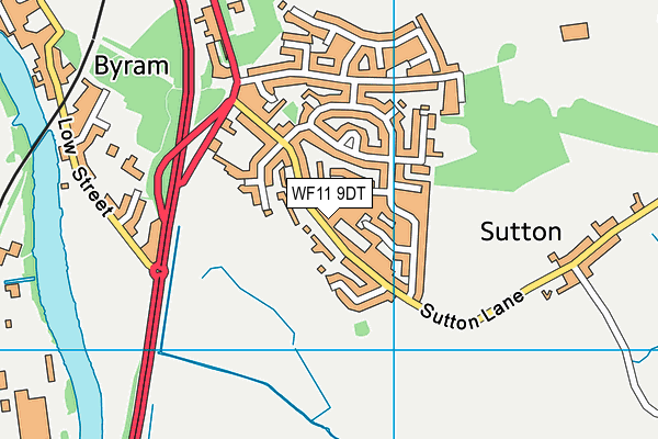 WF11 9DT map - OS VectorMap District (Ordnance Survey)