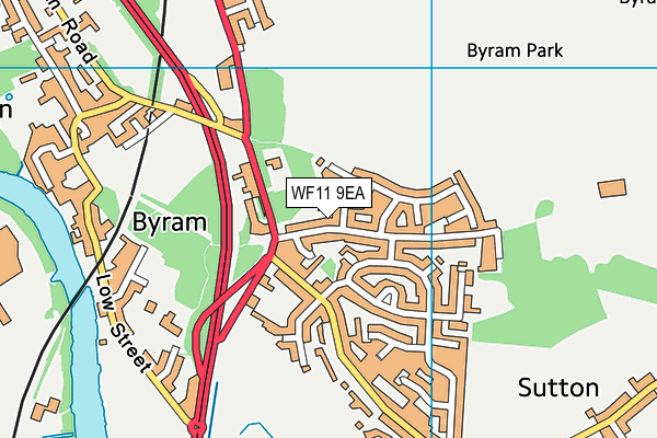 WF11 9EA map - OS VectorMap District (Ordnance Survey)