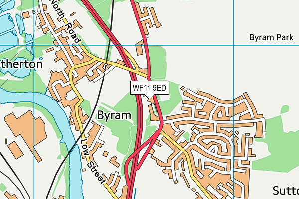 WF11 9ED map - OS VectorMap District (Ordnance Survey)