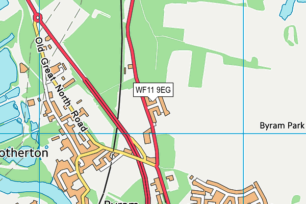 WF11 9EG map - OS VectorMap District (Ordnance Survey)